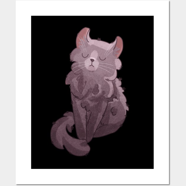 Lilac American Curl Kitten Little Furbaby Gifts for cat lovers Wall Art by Feline Emporium